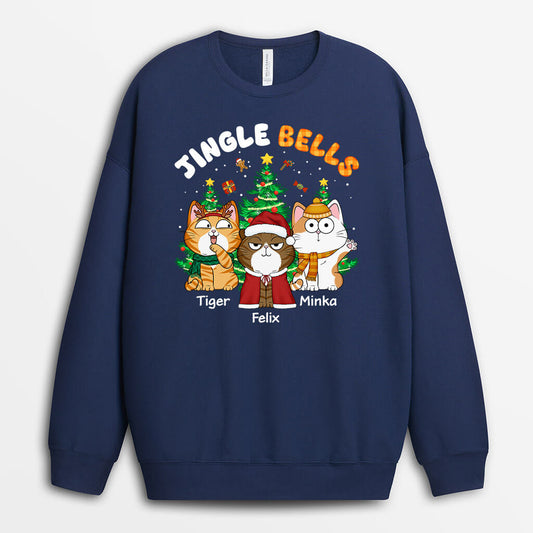 1364WGE1 personalisierter jingle bell weihnachten pullover