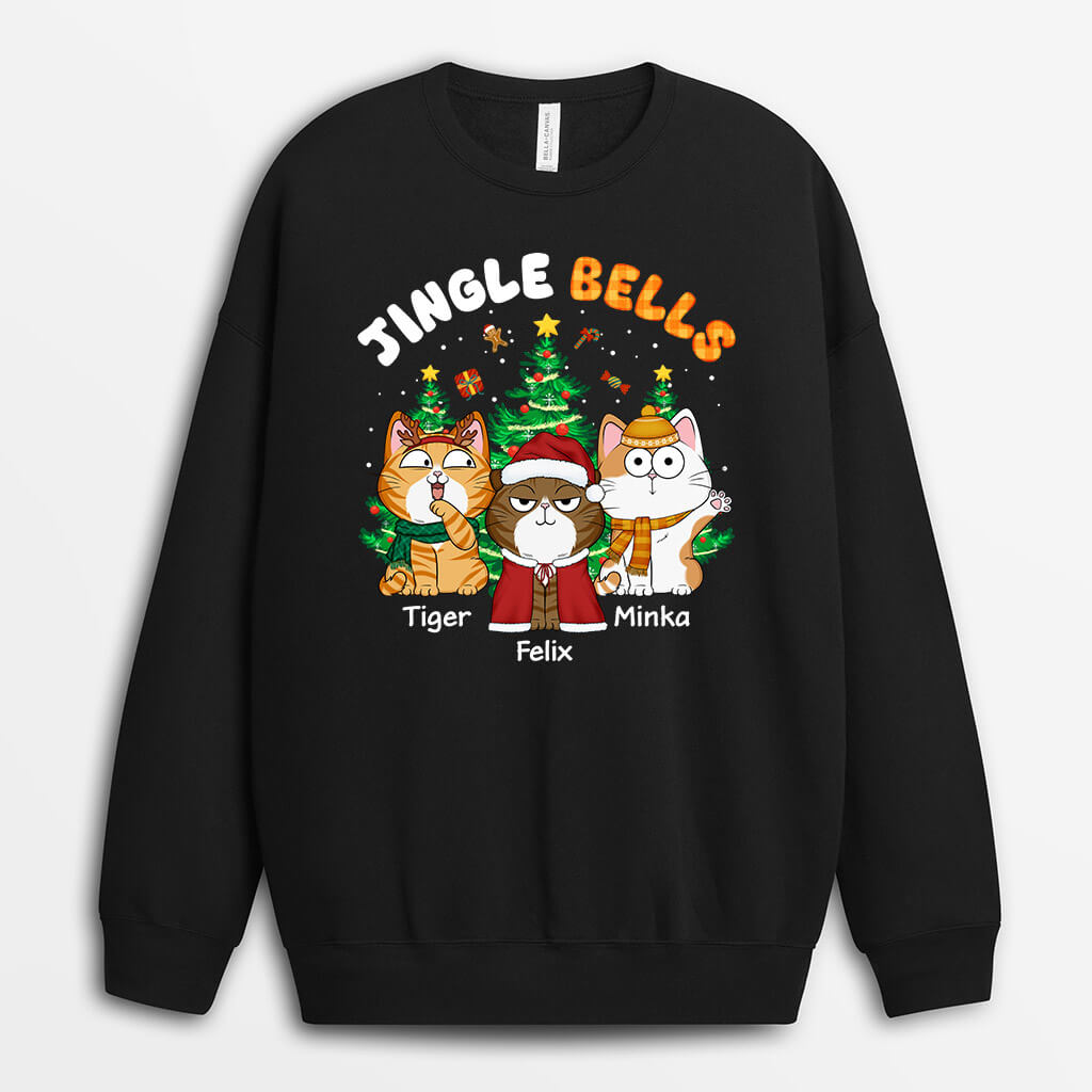 1364WGE2 personalisierter jingle bell weihnachten pullover