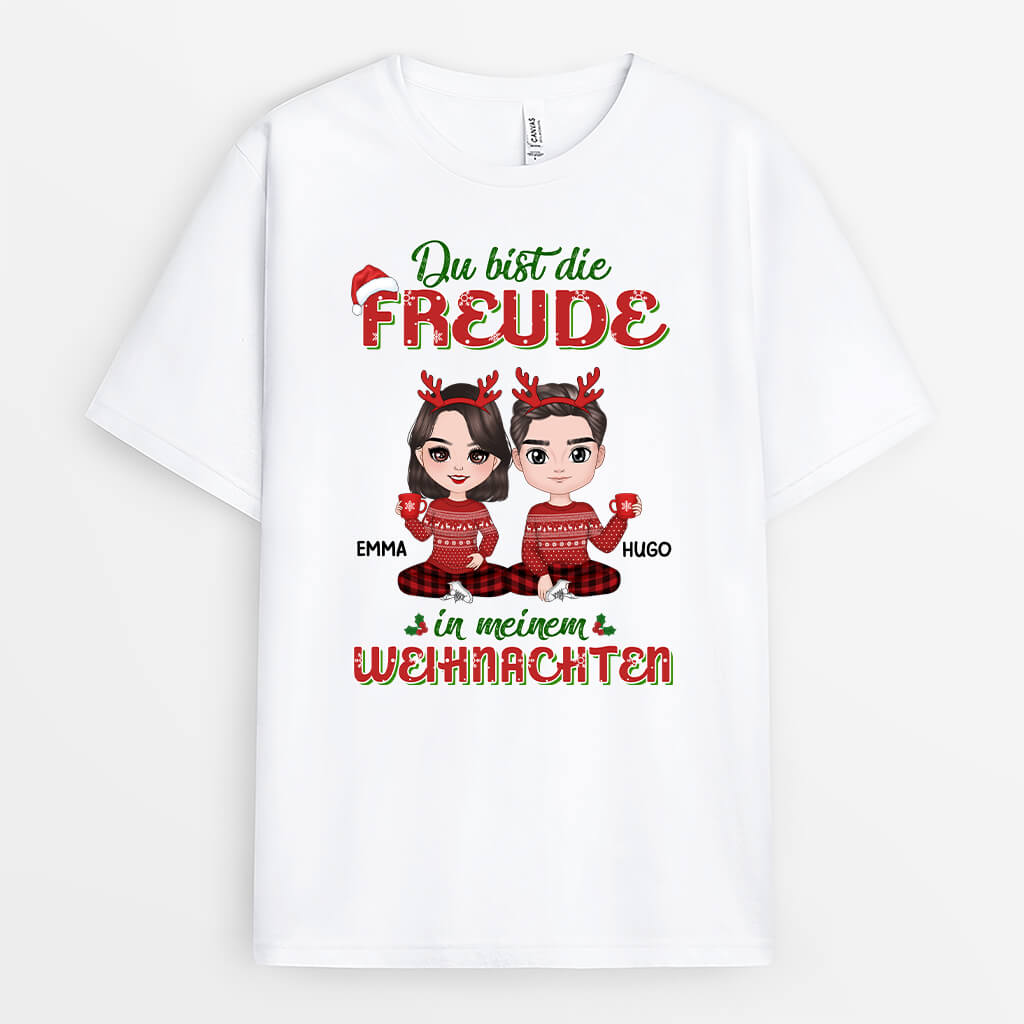 1365AGE1 personalisiertes du bist die freude in meinem weihnachten t shirt