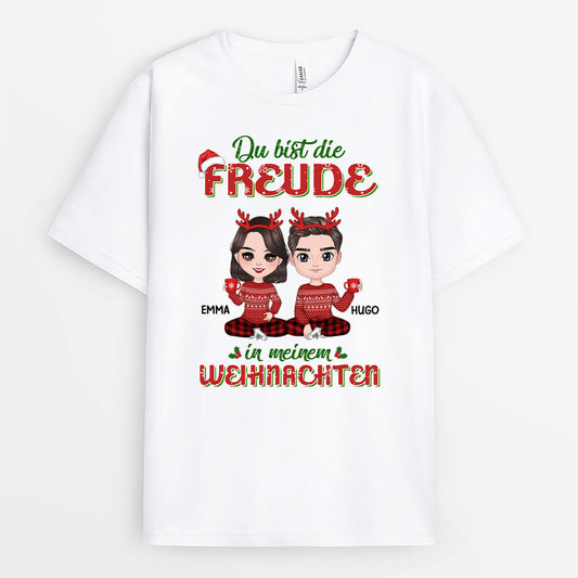 1365AGE1 personalisiertes du bist die freude in meinem weihnachten t shirt