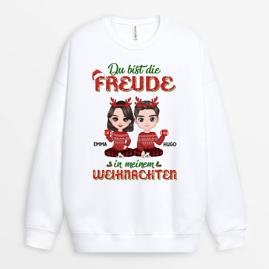 1365WGE1 personalisierter du bist die freude in meinem weihnachten pullover