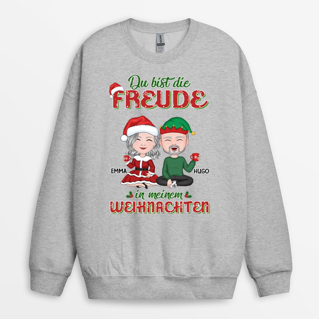 1365WGE2 personalisierter du bist die freude in meinem weihnachten pullover