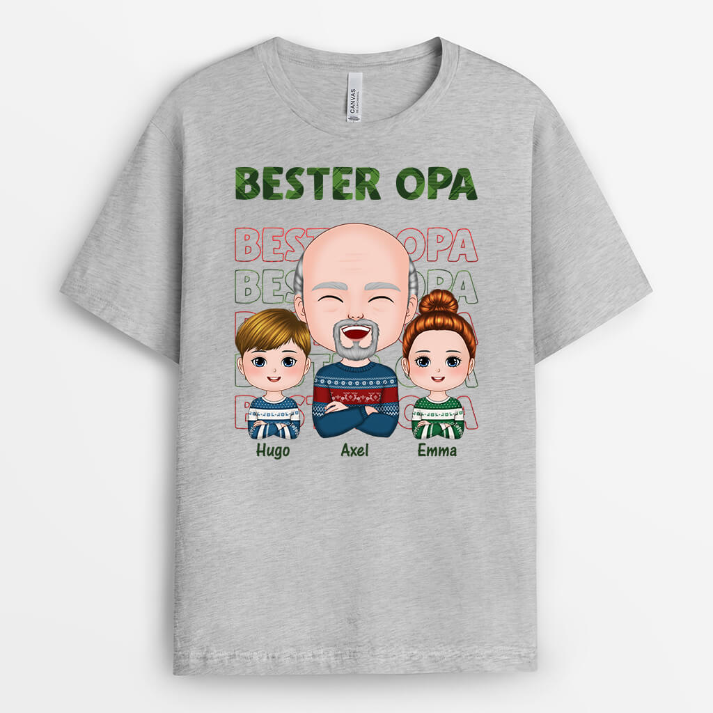 1371AGE2 personalisiertes bester papa aller zeiten weihnachten t shirt