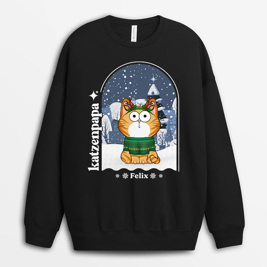 1375WGE1 personalisierter weihnachten katzenmama katzenpapa pullover