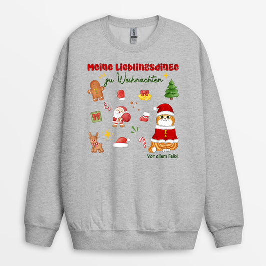 1376WGE2 personalisierter meine lieblingsdinge zu weihnachten kinder pullover