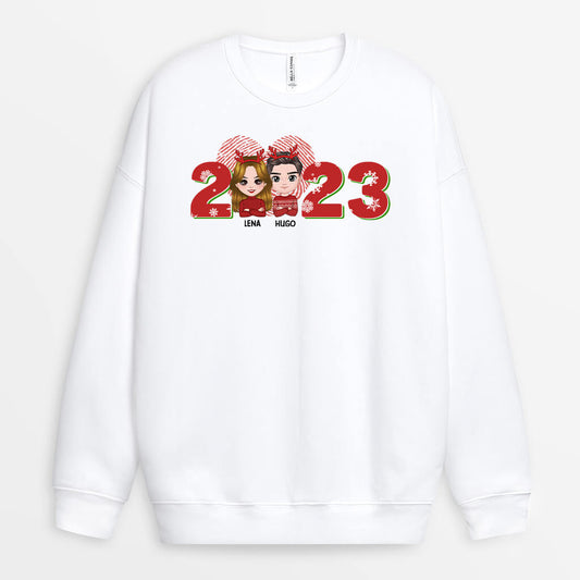 1377WGE1 personalisierter verliebtes paar weihnachten pullover