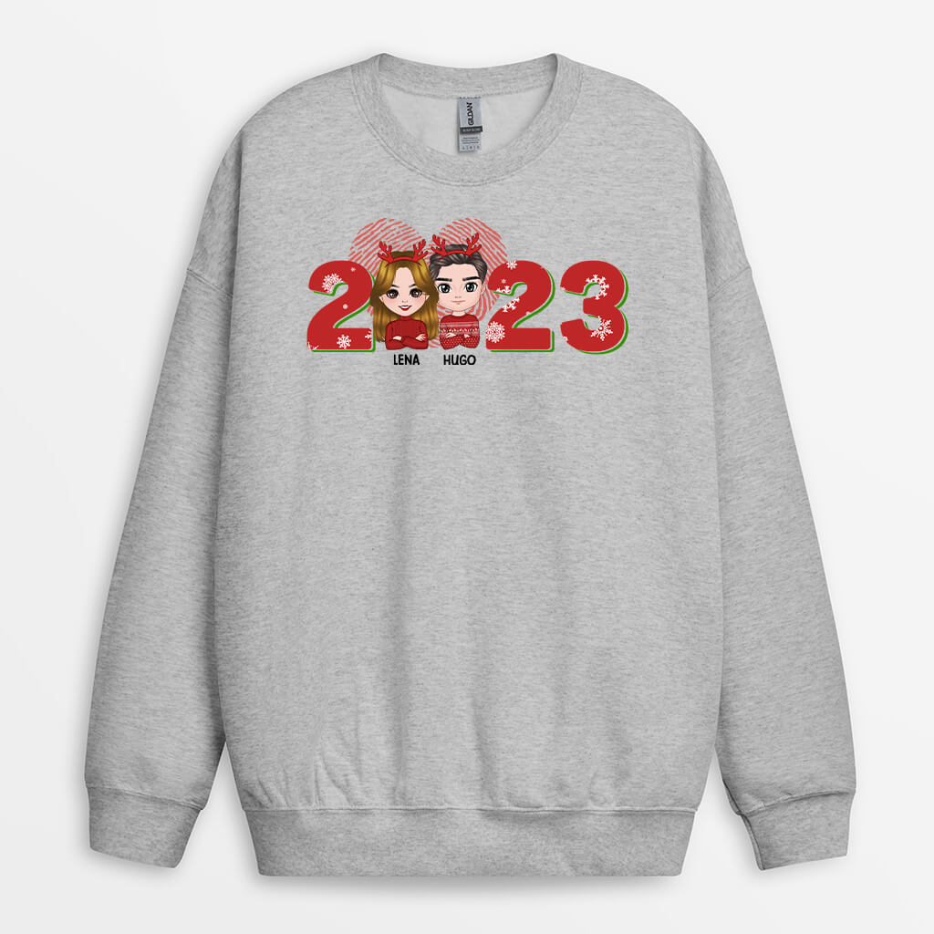 1377WGE2 personalisierter verliebtes paar weihnachten pullover