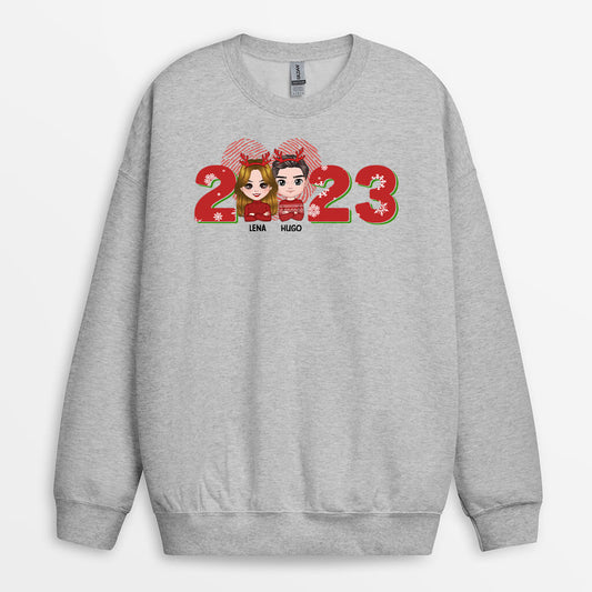 1377WGE2 personalisierter verliebtes paar weihnachten pullover