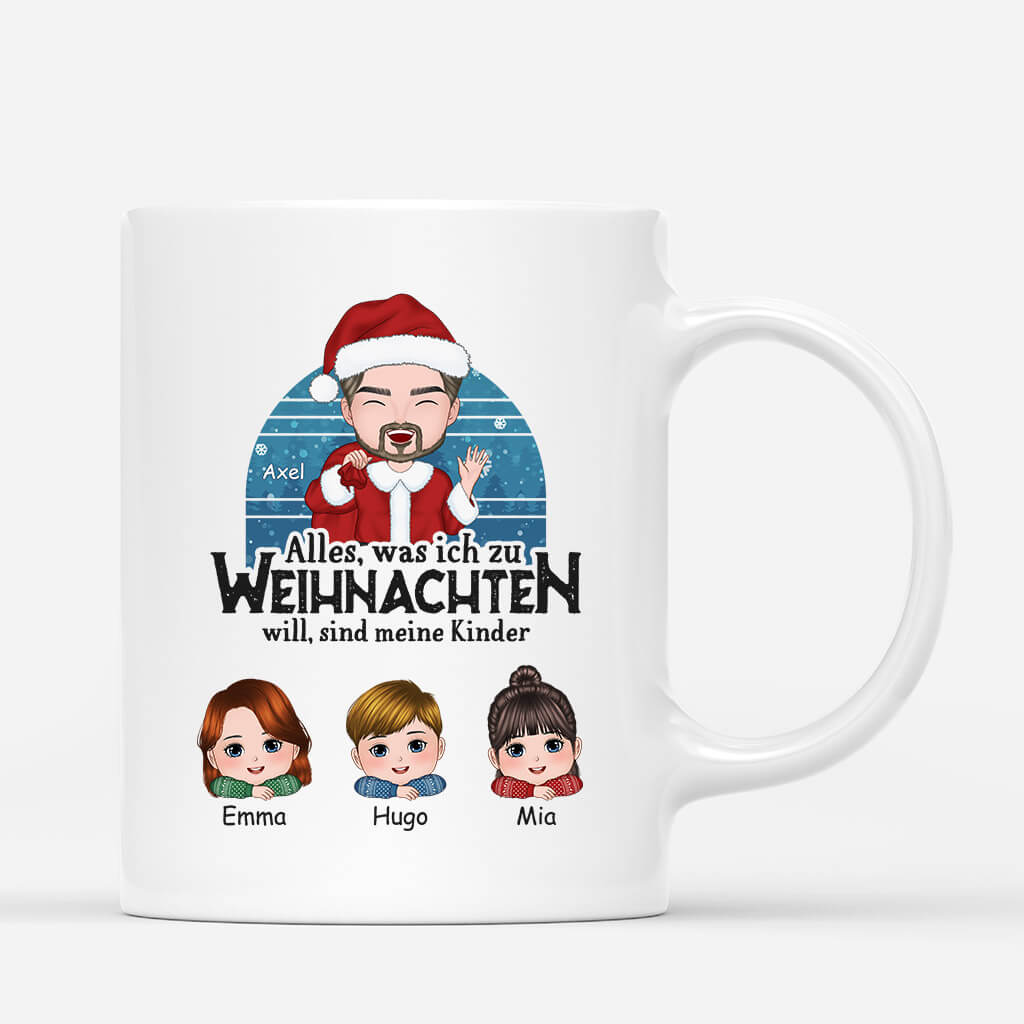 1389MGE1 personalisierte was ich zu weihnachten will sind meine enkelkinder tasse