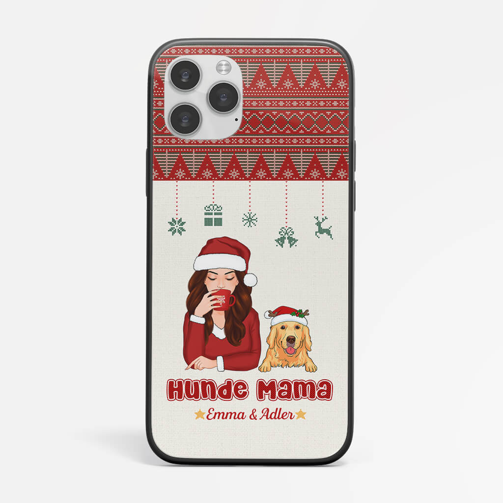 1392FGE1 personalisierte hundemama weihnachten iphone 11 handyhulle