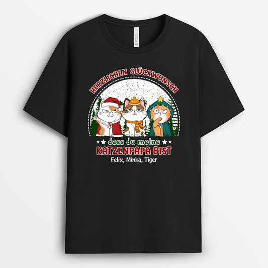 1405AGE1 personalisiertes stolze katzenmama weihnachten t shirt