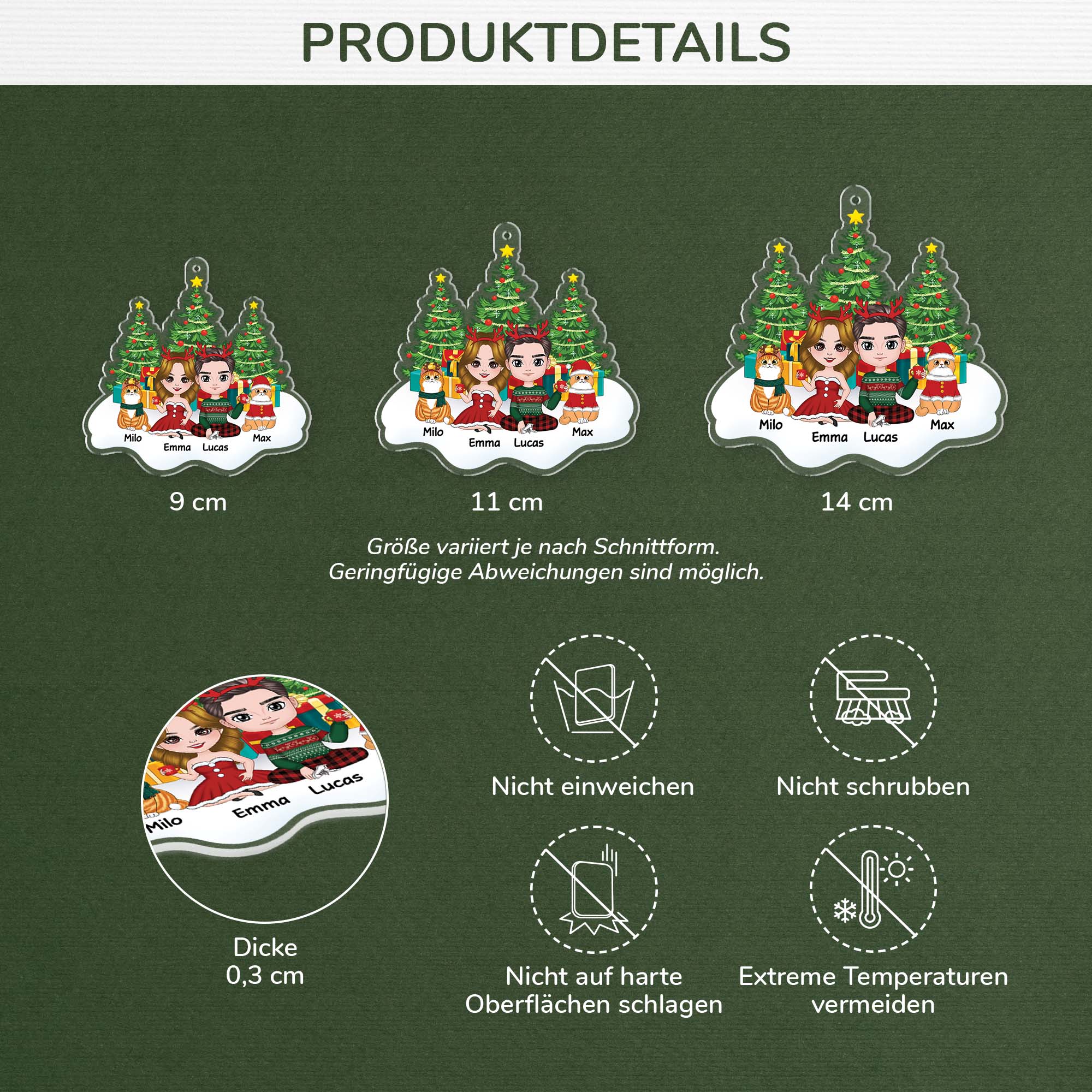 1406OGE3 personalisiertes paare mit katzen zu weihnachten ornament