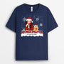 1408AGE2 personalisiertes hundemama mit rotem muster zu weihnachten t shirt