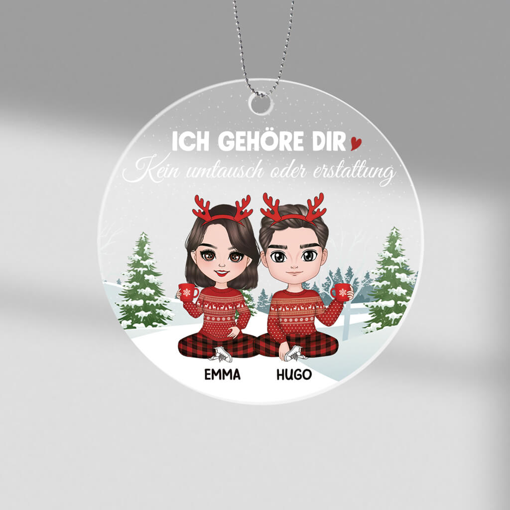 1410OGE1 personalisiertes ich gehore dir weihnachten ornament