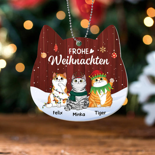 1425OGE2 personalisiertes schnurrige weihnachten ornament