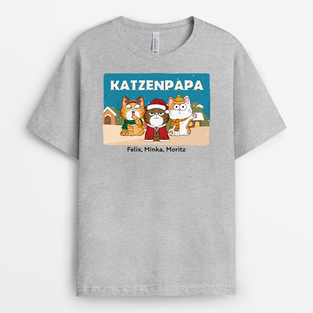 1428AGE1 personalisiertes susse katzenmama susser katztenpapa zu weihnachten t shirt