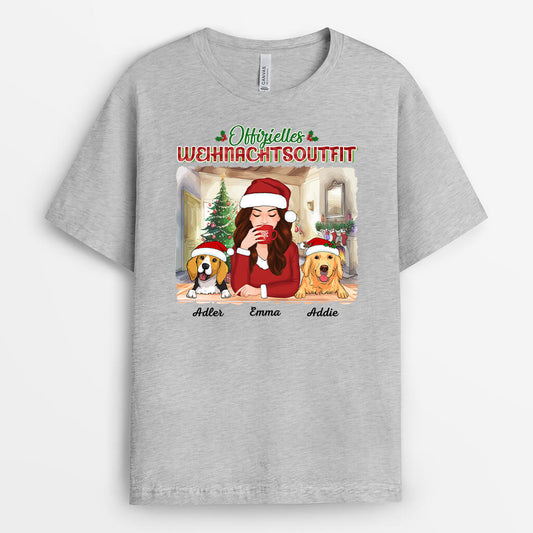 1432AGE2 personalisiertes offizielle weihnachtsoutfit t shirt