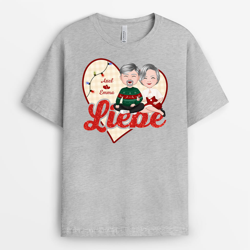 1433AGE2 personalisiertes liebe zu weihnachten t shirt