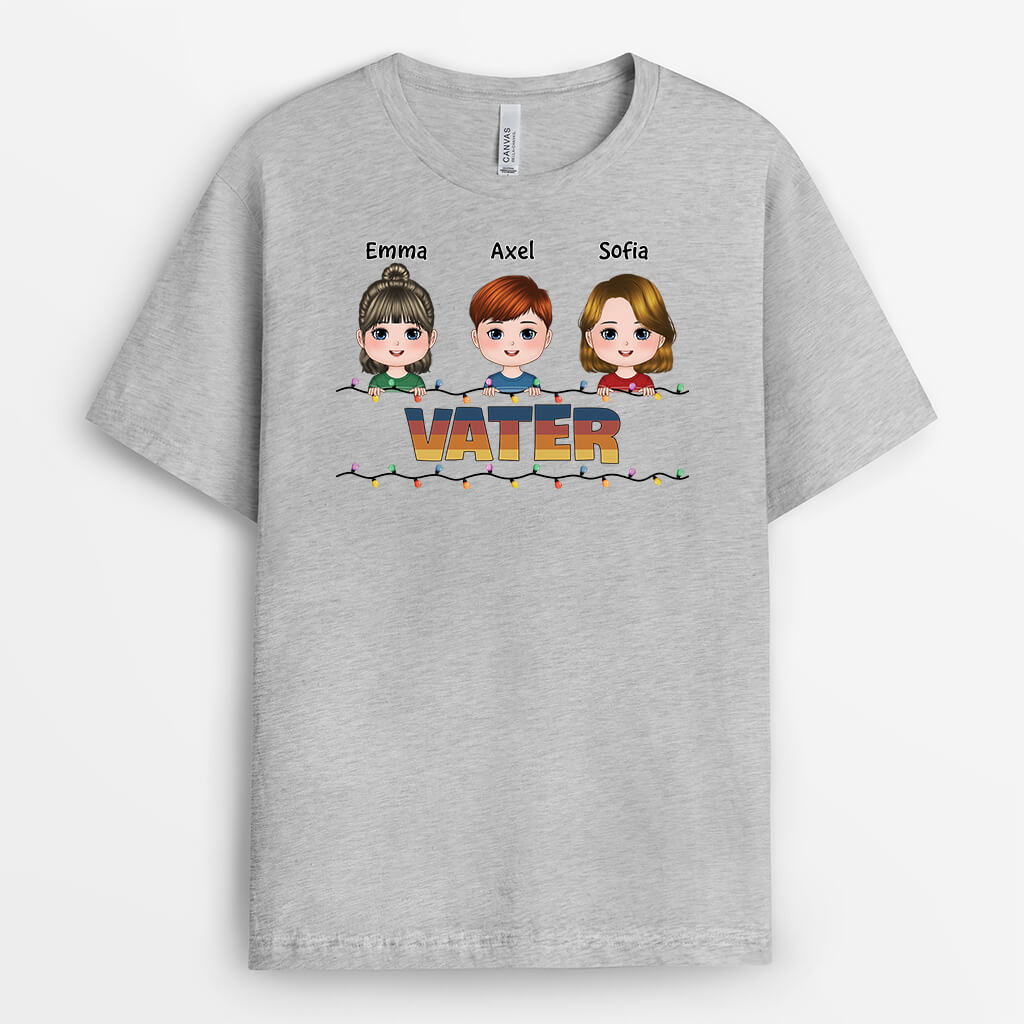 1438AGE1 personalisiertes grossvater weihnachten t shirt