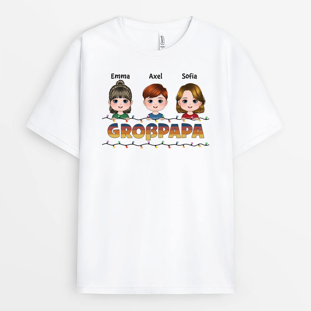 1438AGE2 personalisiertes grossvater weihnachten t shirt