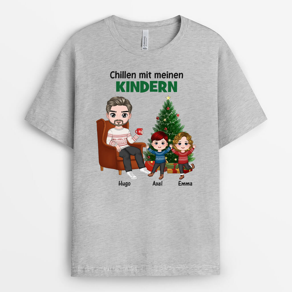 1445AGE2 personalisiertes chillen mit meinen enkelkindern t shirt