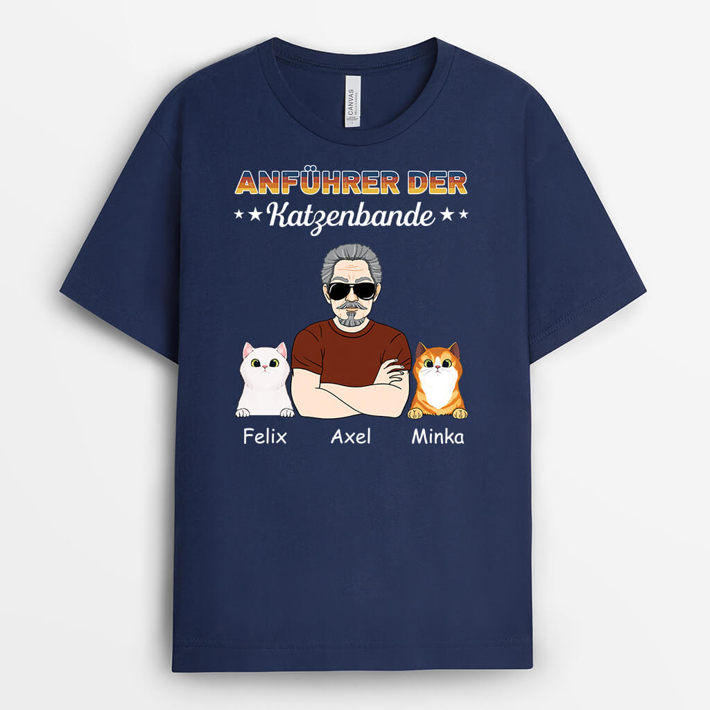 1449AGE2 personalisiertes anfuhrer der katzenbande t shirt