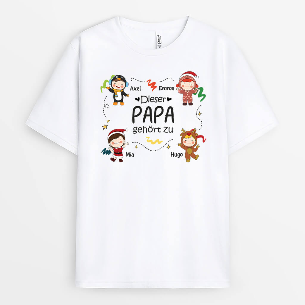 1452AGE1 personalisiertes dieser opa gehort zu weihnachten t shirt