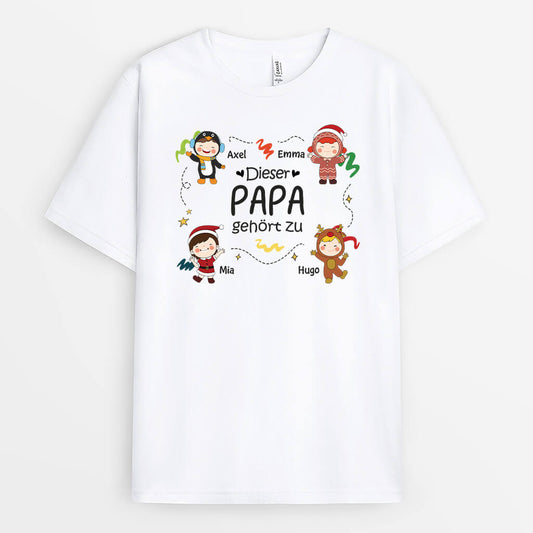 1452AGE1 personalisiertes dieser opa gehort zu weihnachten t shirt