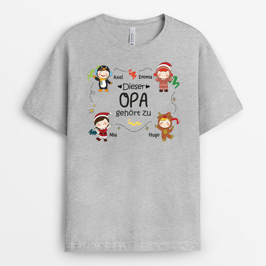 1452AGE2 personalisiertes dieser opa gehort zu weihnachten t shirt