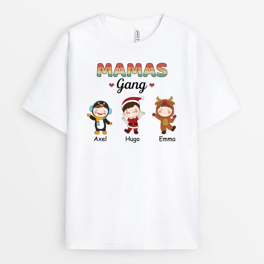 1457AGE1 personalisiertes mamas bande zu weihnachten t shirt