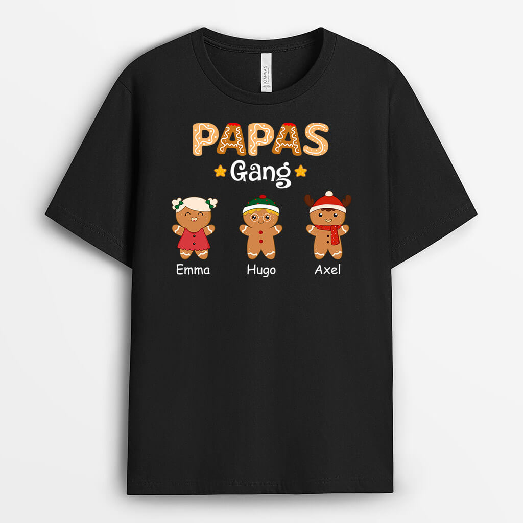 1460AGE1 personalisiertes papas bande aus keksen t shirt