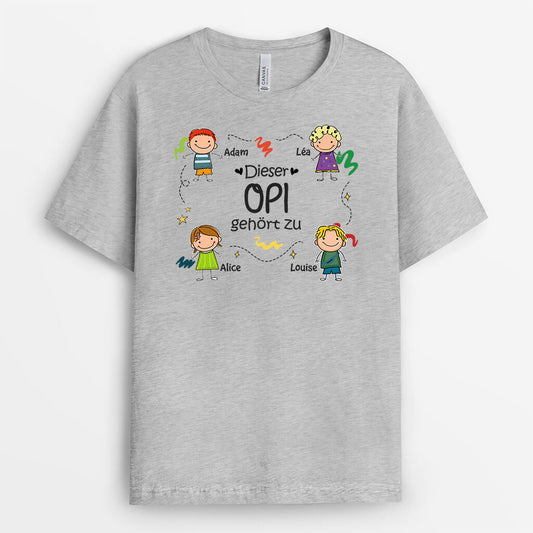 1469AGE1 personalisiertes dieser opa gehort zu mit kinder muster t shirt