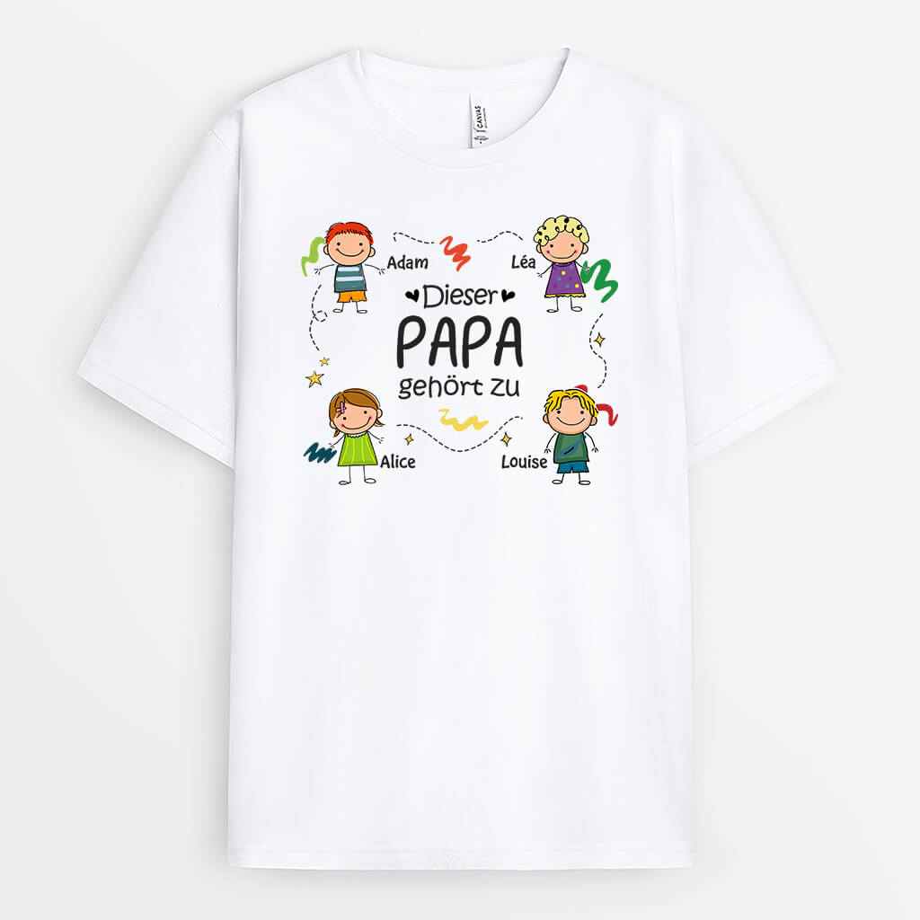 1469AGE2 personalisiertes dieser opa gehort zu mit kinder muster t shirt