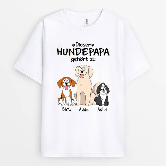 1474AGE1 personalisiertes dieser hundepapa diese hundemama gehort zu t shirt