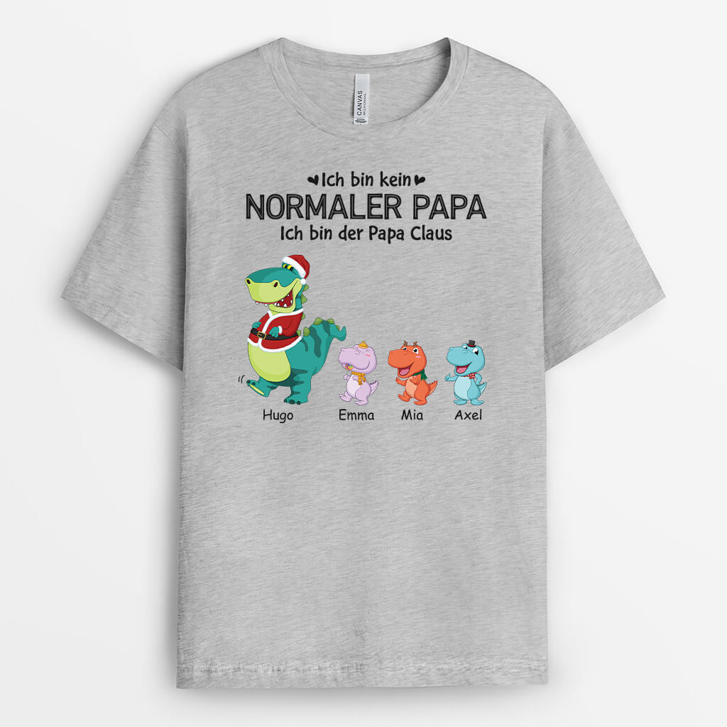 1475AGE2 personalisiertes ich bin kein normaler vater ich bin der papa claus t shirt