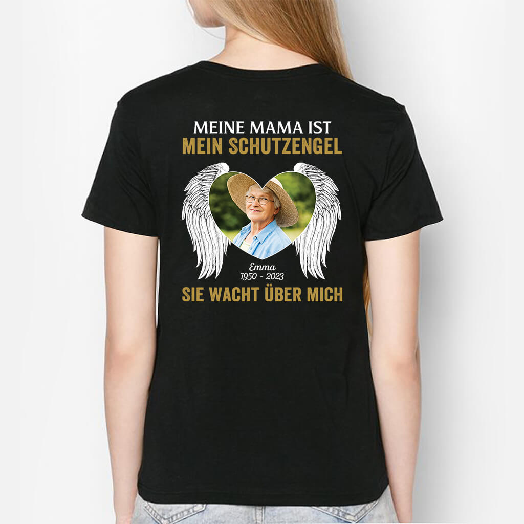 1476AGE2 personalisiertes mein vater ist mein schutzengel er wacht uber mich t shirt