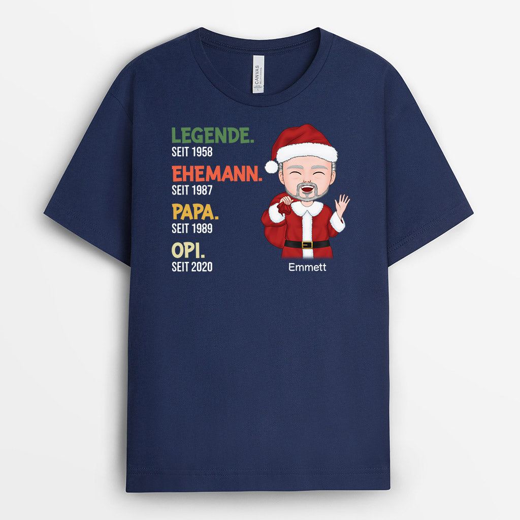 1492AGE2 personalisiertes legende zu festliche weihnachten t shirt