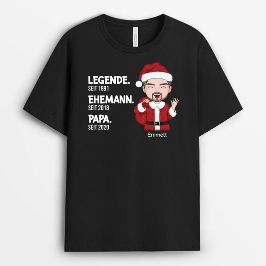 1495AGE2 personalisiertes legende zu weihnachten t shirt