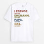 1503AGE1 personalisiertes legende ehemann papa und opa seit t shirt