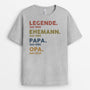 1503AGE2 personalisiertes legende ehemann papa und opa seit t shirt