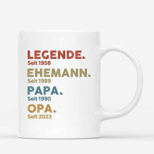 1503MGE1 personalisierte legende ehemann papa opa seit tasse