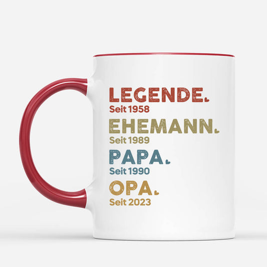 1503MGE2 personalisierte legende ehemann papa opa seit tasse