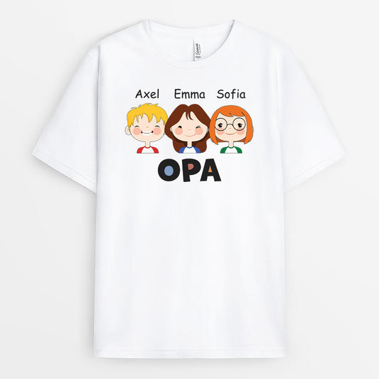 1504AGE1 personalisiertes unser opa t shirt