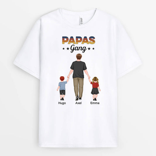 1506AGE2 personalisiertes papas bande t shirt