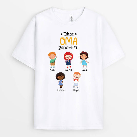 1507AGE2 personalisiertes dieser oma gehort zu mit handabdruck t shirt