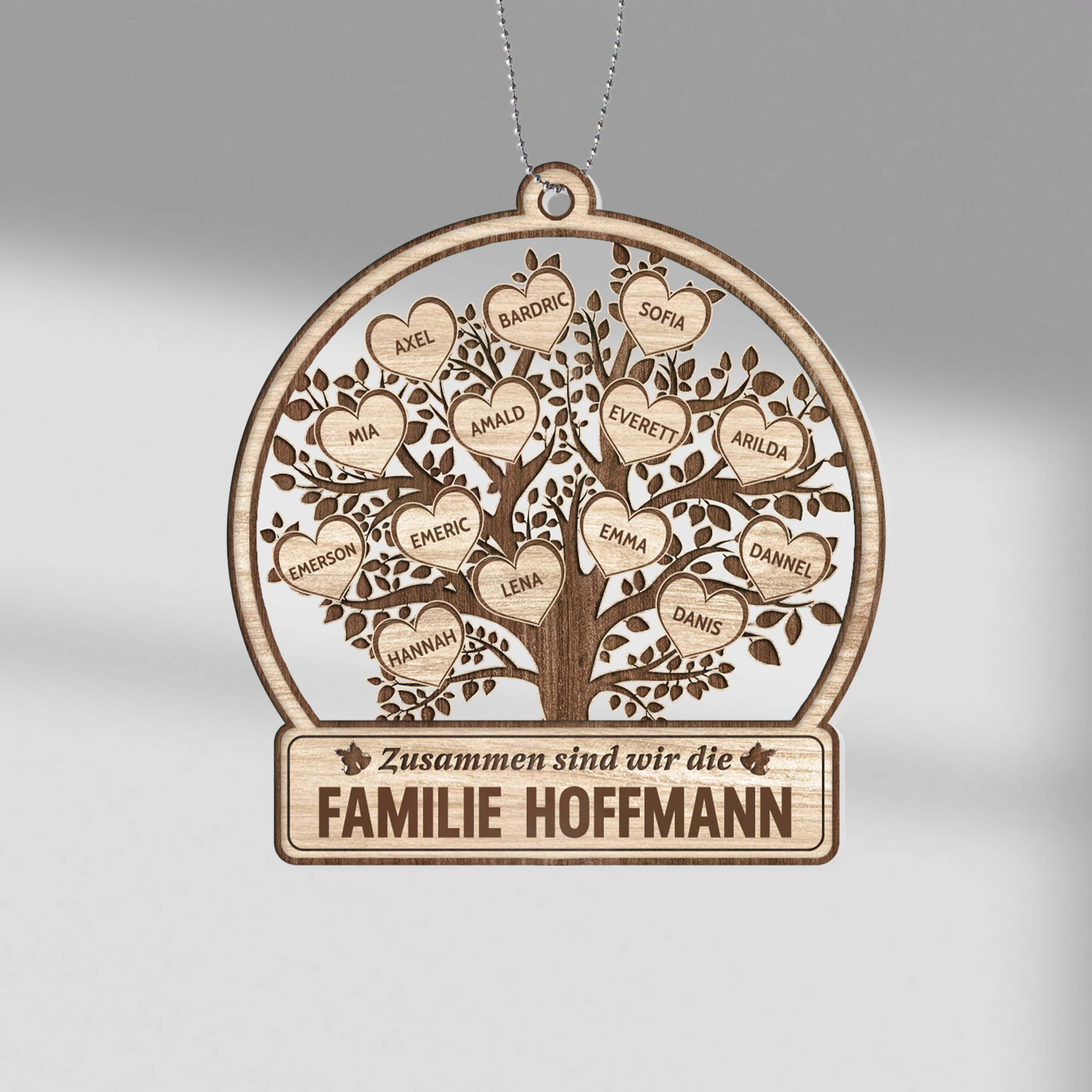 1513OGE1 personalisiertes zusammen sind wir eine familie ornament