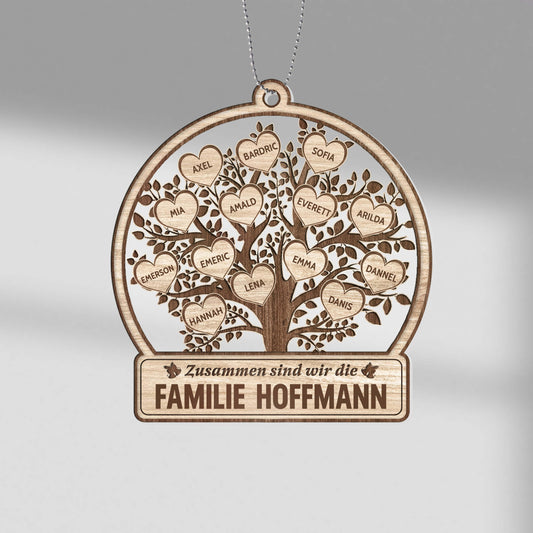 1513OGE1 personalisiertes zusammen sind wir eine familie ornament