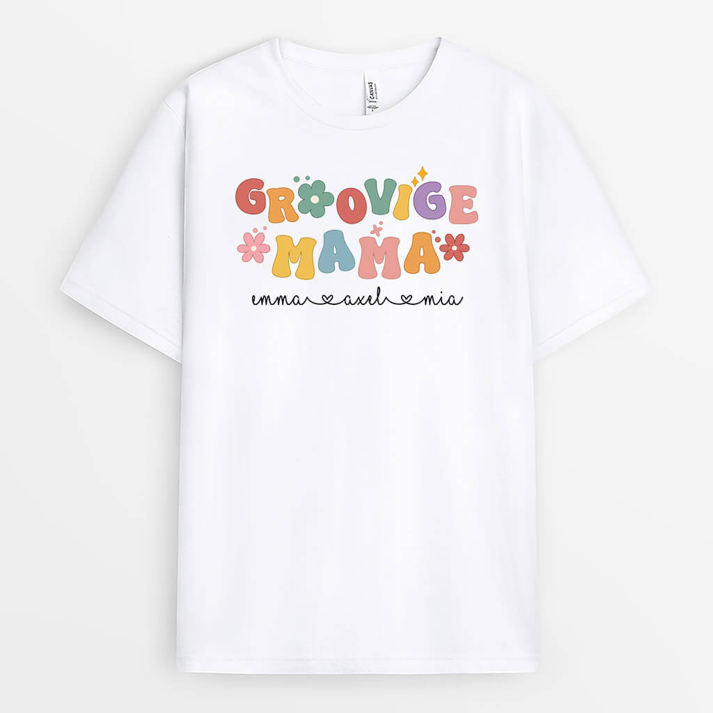 1518AGE1 personalisiertes groovige mama t shirt