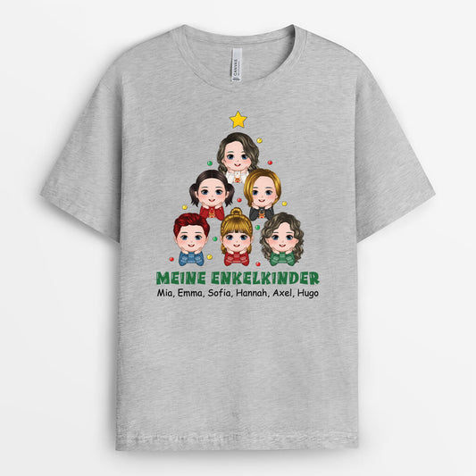 1519AGE2 personalisiertes meine enkelkinder zu weihnachten t shirt