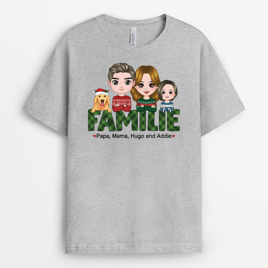 1522AGE2 personalisiertes die familie zu weihnachten t shirt